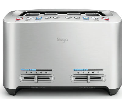 SAGE  by Heston Blumenthal BTA845UK Smart 4-Slice Toaster - Silver